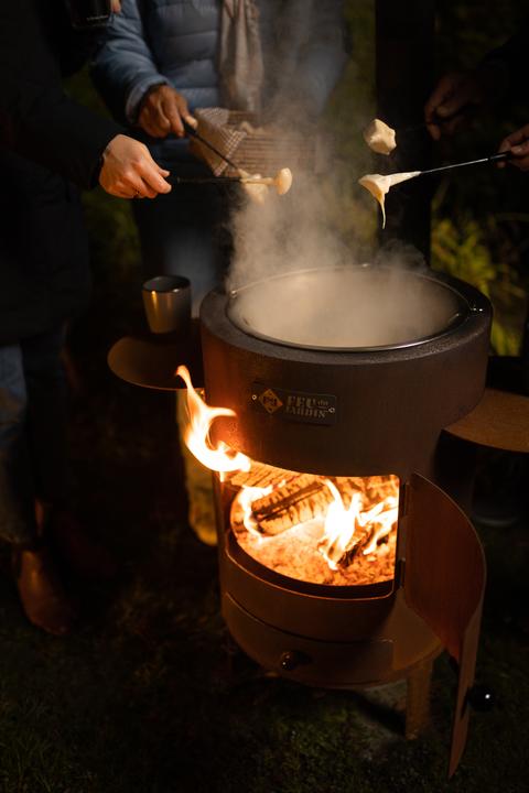 Image du produit Feu du Jardin Poêle à fondue et d'extérieur Deluxe rouille