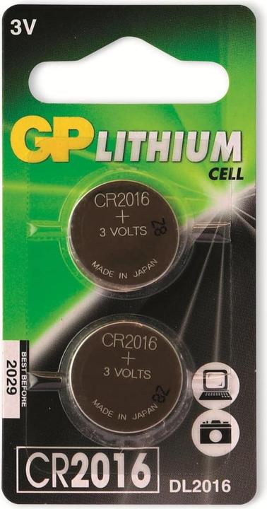 Produktbild GP Batteries Knopfzellen (2 Stk., CR2016, 90 mAh)