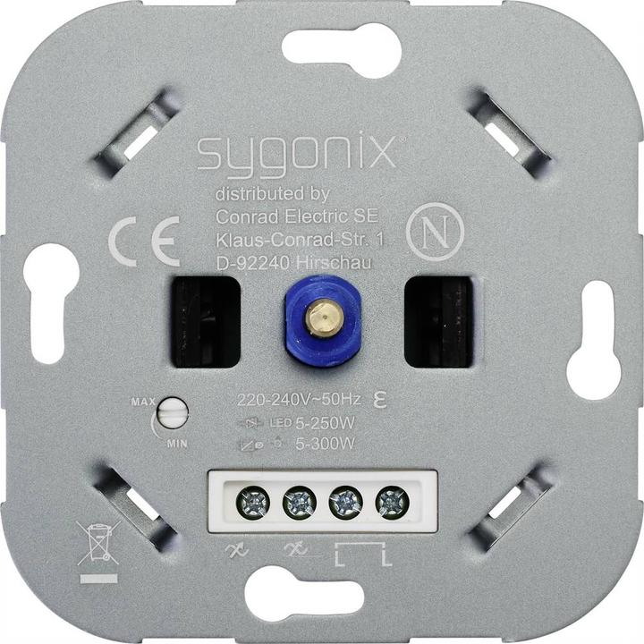 Actual product image Sygonix Flush-mounted dimmer 250 W