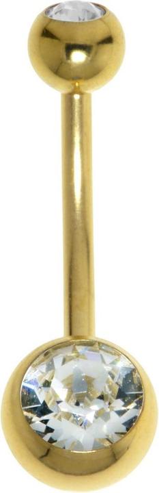 Bijouteria Bauchpiercing (Edelstahl, PVD Beschichtung, Swarovski Kristall)