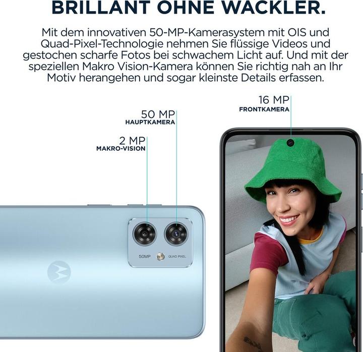 Actual product image Motorola Moto G54 (256 GB, Glacier Blue, 6.50", SIM + eSIM, 50 Mpx, 5G)