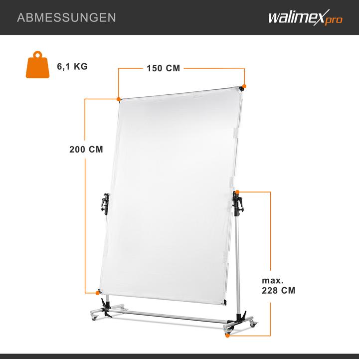 Image du produit Walimex Par panneau réflecteur enroulable 150 x 200cm (Réflecteur, 150 cm)