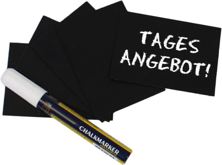 Produktbild Contacto Schreibtafel, schwarz DIN A7, 20-er Set incl. Stift