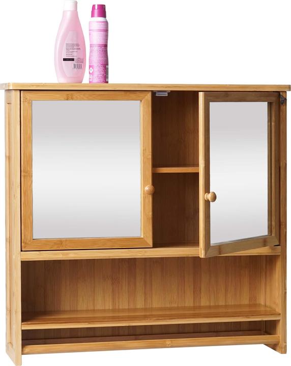 Produktbild Mendler Spiegelschrank HWC-B18, Bambus 62x66x15cm (62 x 66 x 15 cm)