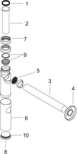 Immagine prodotto hansgrohe Sifone di design Flowstar S (Sifone per bottiglia, 1 1/4")