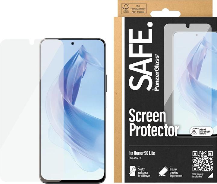 Actual product image PanzerGlass SAFE. by ® Screen Protector Honor 90 Lite | Ultra-Wide Fit (Honor 90 Lite)