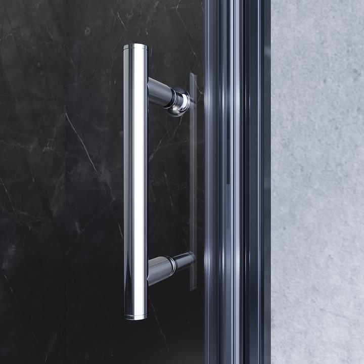 Immagine prodotto SONNI Duschtr H?ngetr Duschwand Drehtr ohne Rahmen, NANO Glas 86x185 cm (86 cm, 86 cm, 185 cm)