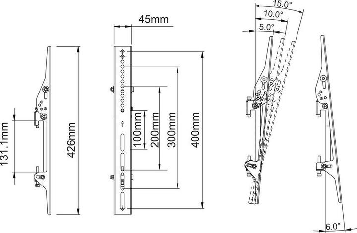 Produktbild Multibrackets Tilt-Halter VESA 400, Metall, zu Pro System