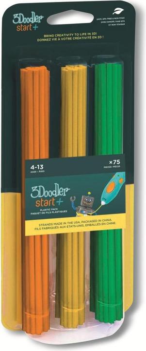 3Doodler Démarrer 3DS-ECO-MIX2-75 (PLA, 2.50 mm, 79 g, Orange, Vert, Jaune)