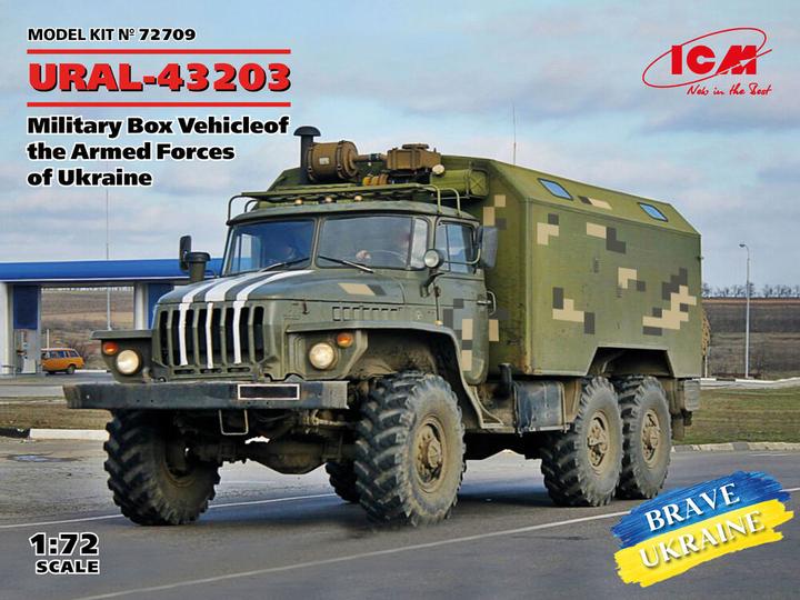 Actual product image ICM URAL-43203, Military Box Vehicle of the Armed Forces of Ukraine