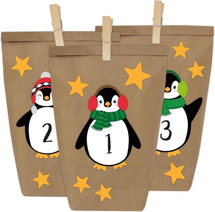 Papierdrachen Penguins