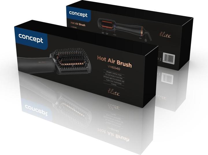 Immagine prodotto Concept VH6040 Apparecchiatura per lo styling dei capelli Spazzola ad aria calda a vapore Nero Bronzo 550 W