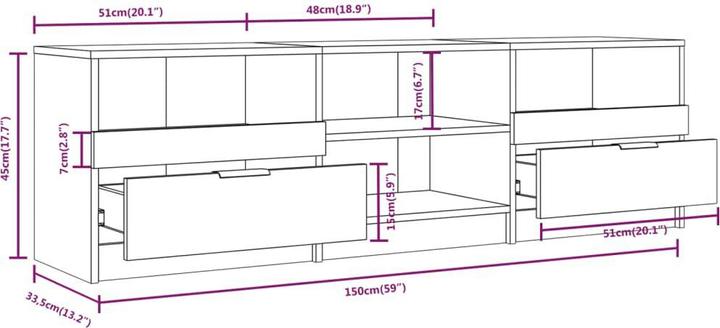 Image du produit VidaXL Zoya (150 x 33.5 x 45 cm)