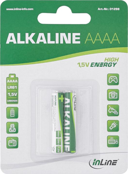 InLine Alkaline batteries (2 pcs., AAAA, 500 mAh)