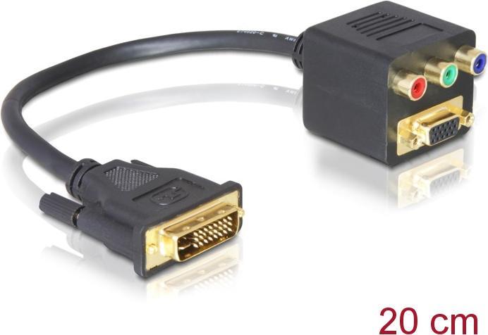 Immagine prodotto Delock DVI — VGA| Coaxial (RCA) (DVI, RCA, VGA, 20 cm)