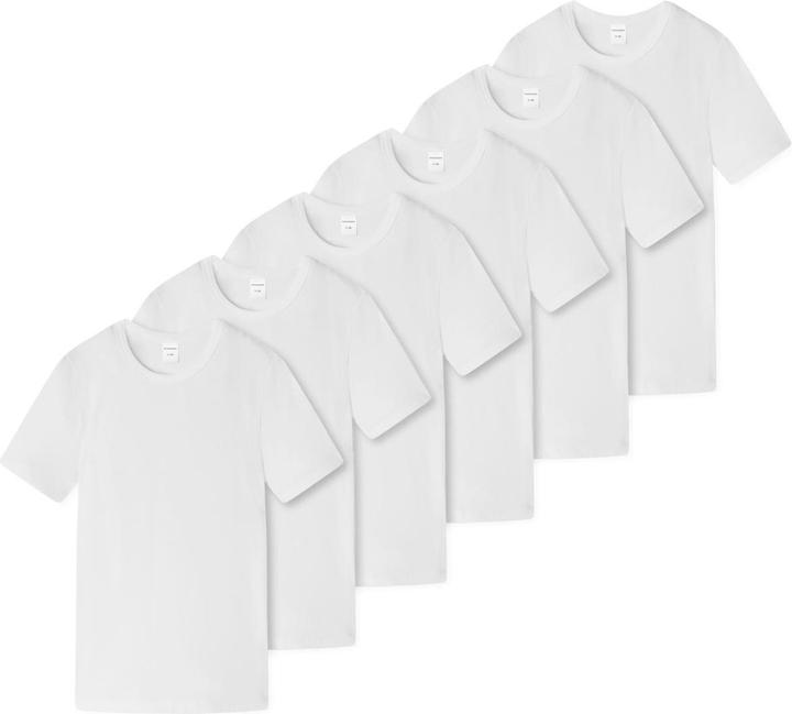 Actual product image Schiesser Pack of 6 Teens Boys - 95/5 Organic Cotton T-Shirt / Undershirt (164)