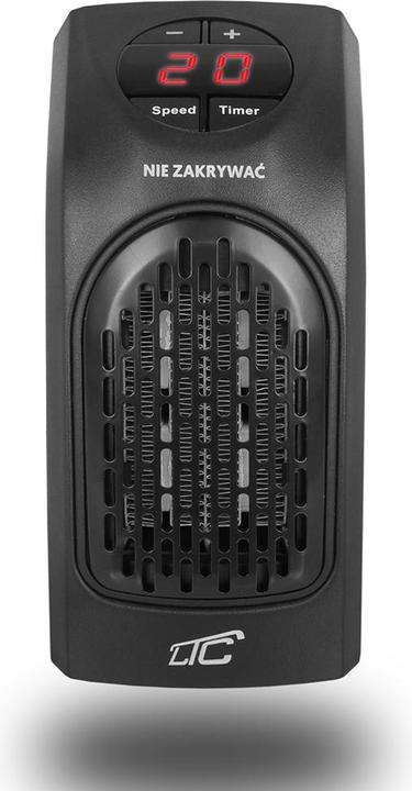 Image du produit Lasmex Chauffage noir LTC 400W/230V avec élément chauffant en céramique (400 W)