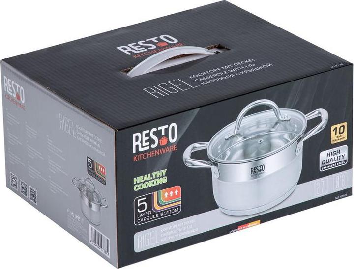 Actual product image Resto 92103 18x10.5 cm (18 cm, Pot, Stainless steel)