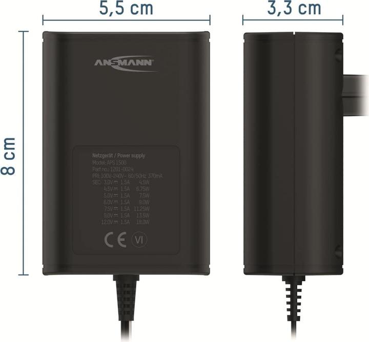 Actual product image Ansmann APS 1500 max. 18 W NEW