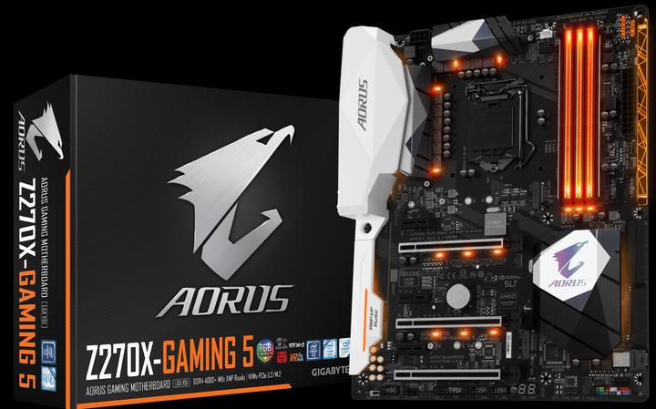Image du produit Gigabyte AORUS Z270X-Gaming 5 (LGA 1151, Intel Z270, ATX)