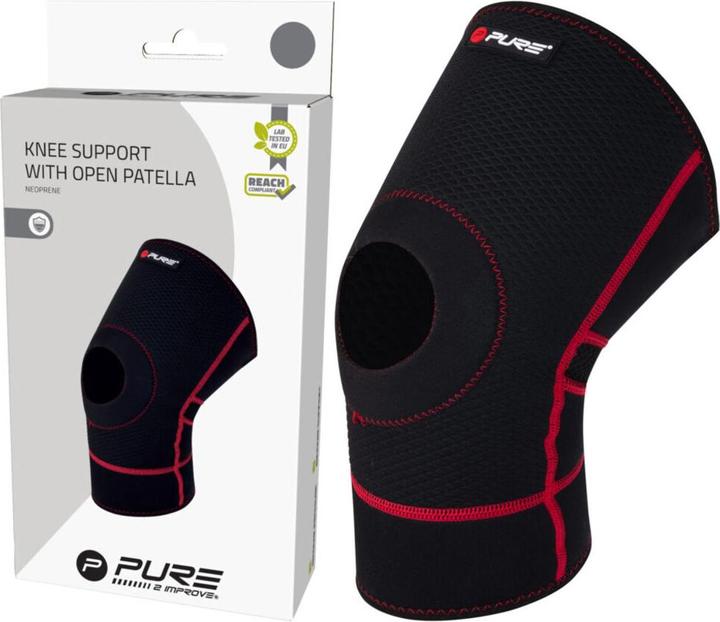 Produktbild Pure2improve Kniebandage offene Patella Neopren (S)