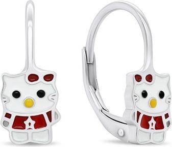 Brilio Silver - Playful silver earrings for girls Cats EA434W