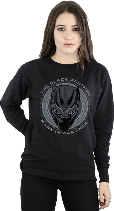 Actual product image Black Womens/Ladies Made In Wakanda Cotton Sweatshirt (S)