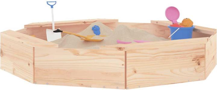 Actual product image VidaXL Sandkasten mit Sitzen Achteck Massivholz Kiefer,Material