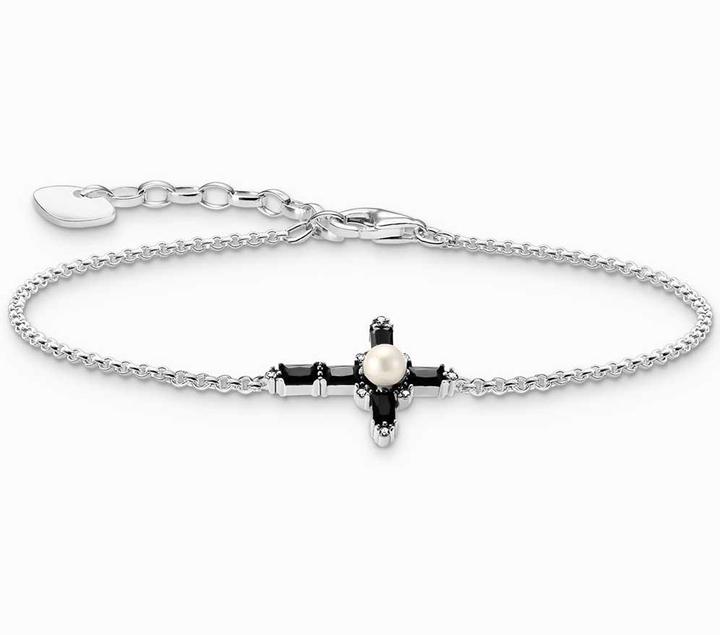 Image du produit Thomas Sabo Bracelet Cross Romance (19 cm, Perles d'eau douce, Argent sterling 925)