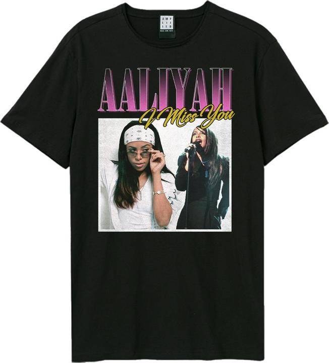 Actual product image Amplified Unisex Adult I Miss You Aaliyah T-Shirt (XS)