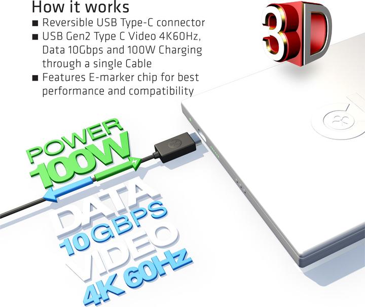 Produktbild Club 3D USB 3.1 (0.80 m, USB 3.1, 100 W)