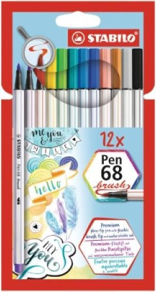 Produktbild STABILO Filzstift Pen 68 brush 12er Kartonetui (12 x)