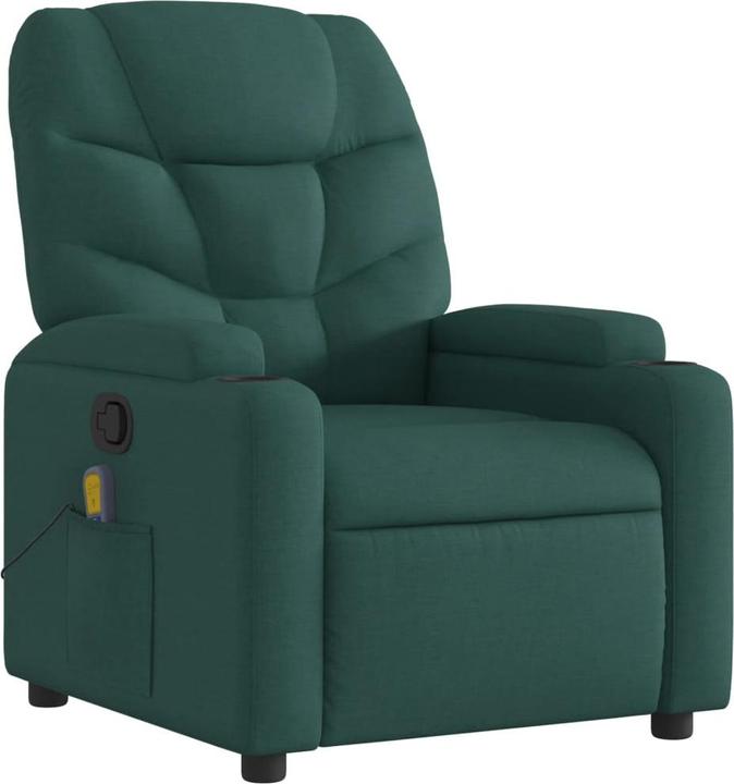 Image du produit VidaXL Fauteuil de massage vert foncé Tissu,Couleur : vert foncé,Matériaux