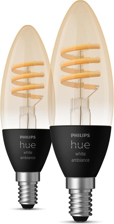 Philips Hue Filament Ambiance blanche (E14, 4.60 W, 350 lm, 2 x, G)