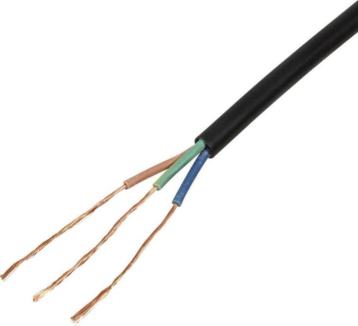 Tru Components TC-13389180 Gummischlauchleitung H05RN-F 3 G 0.75 mm² Schwarz 50 (50 m)