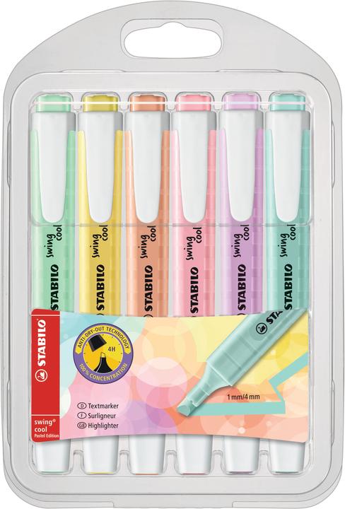 Image du produit STABILO Surligneur swing cool Pastel (Tons pastel, 4 mm, 6 x)