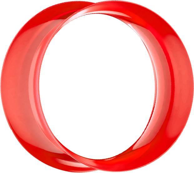 Produktbild Star Piercing Flared Tunnel rot (ohne Messing, Silikon)