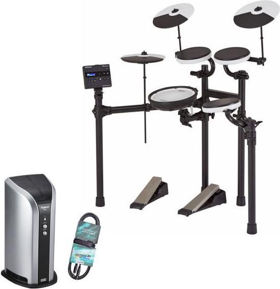 Roland E-Drum TD-02KV Schlagzeug mit Monitor-Box und Kabel (E-drum)