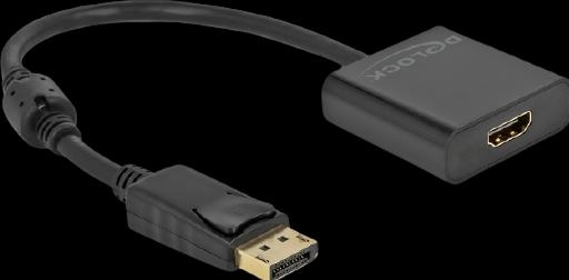 Image du produit Delock Adaptateur DisplayPort 1.2 mâle vers HDMI femelle 4K actif noir (HDMI, 20 cm)