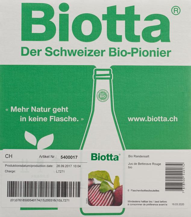 Produktbild Biotta Randen (6 x 50 cl)