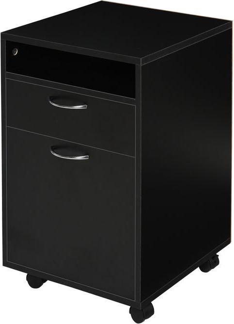 Actual product image Swisshandel24 Roll container Drawer container Container, 1 compartment, 1 shelf, 1 drawer, 40cmx3cmx60cm, black (40 x 35 x 60 cm)