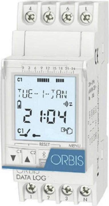Actual product image Orbis DIN rail timer DATA LOG 230 V