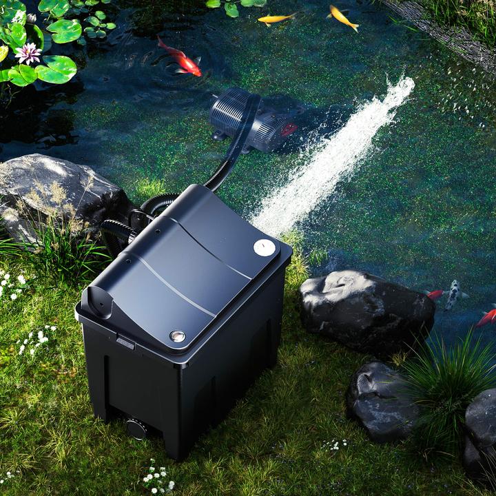 Produktbild SunSun CBF-200T Biofilter 9W UVC Klärer Teichpumpe 2300l/h 35W Teichfilter