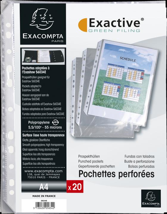Produktbild Exacompta Prospekthüllen (A4, 20 x)