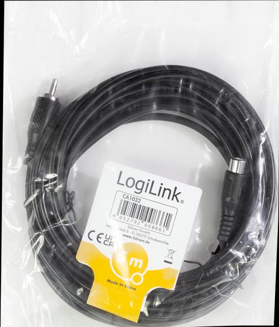 Image du produit LogiLink Câble d'extension CA (5 m, RCA)
