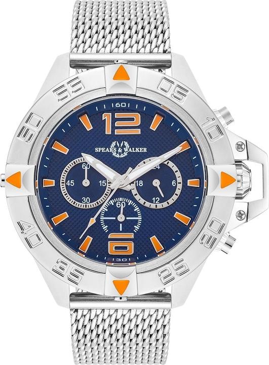 Produktbild Spears & Walker Quarzuhr Varus II Edelstahl Silber - 34084 (Chronograph, 49 mm)