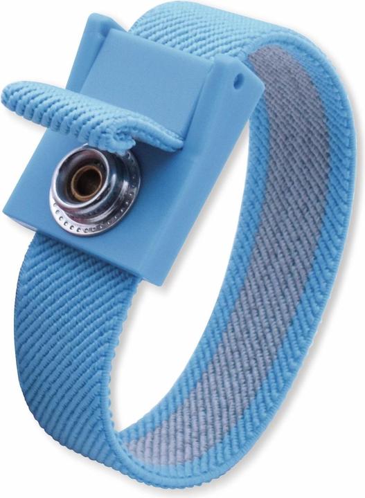 Immagine prodotto Quadrios Cinghia da polso ESD con pulsante blu da 10 mm