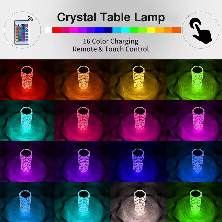 Actual product image PhoneLook Lamp d'ambiance tactile portable sans fil effet cristal LED multicolore 16 couleurs Grande taille ( (0.22 m)