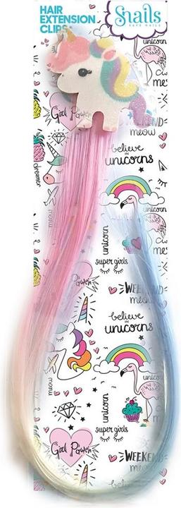 Actual product image Snails Hair extension with clip unicorn (MQ6)