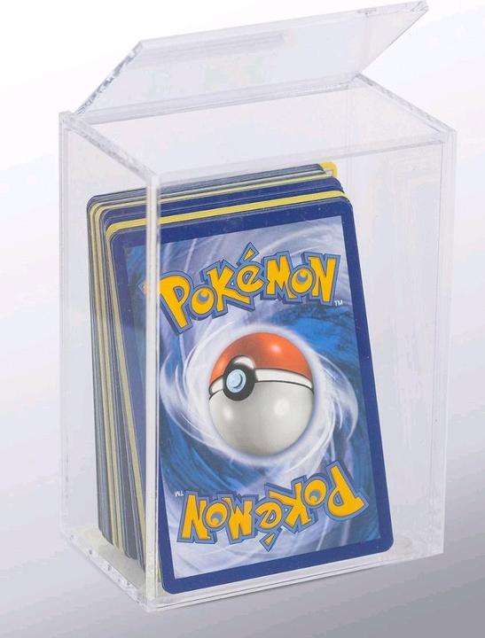 Produktbild Safe Sammelbox aus hochwertigem Acryl für Sammelkarten, Sportkarten, Pokemon etc. mit Deckel zum Klappen